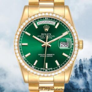 TW Rolex Day-Date Men's m118348-0225 36mm Fake Green Dial